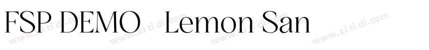 FSP DEMO   Lemon San字体转换